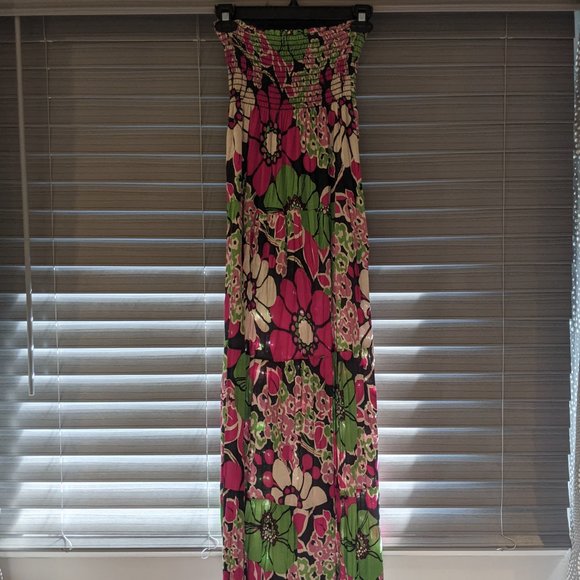 Final Touch Multicolour Floral Tube Top Dress Size Medium - Picture 1 of 8